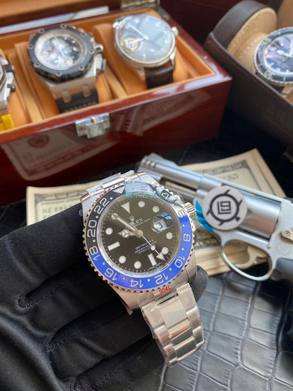 V9厂官网复刻高仿手表劳力士格林尼治型II系列116710BLNR-78200腕表(可乐圈) / R603