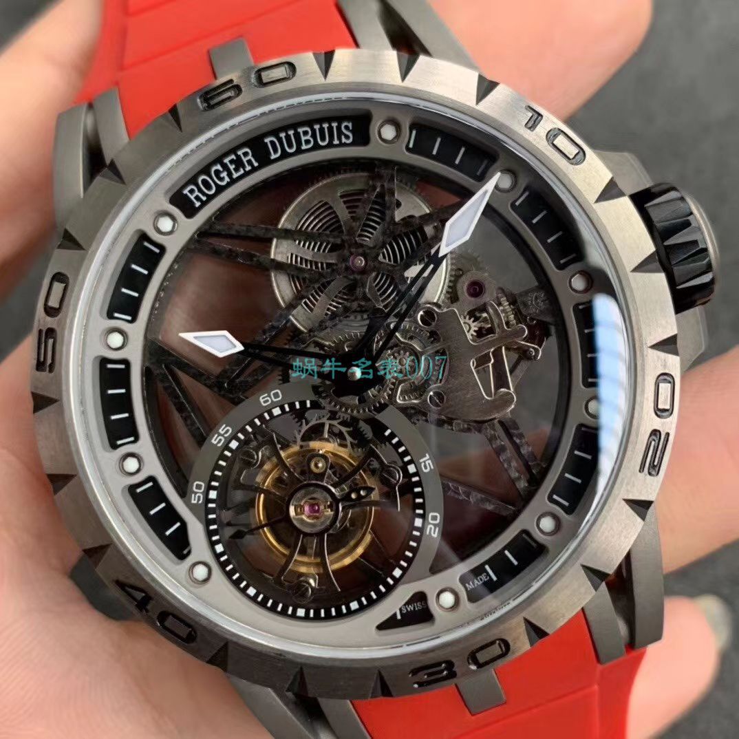BBR厂顶级复刻高仿陀飞轮罗杰杜彼EXCALIBUR（王者系列）系列RDDBEX0479蓝面表带腕表 / LJ066