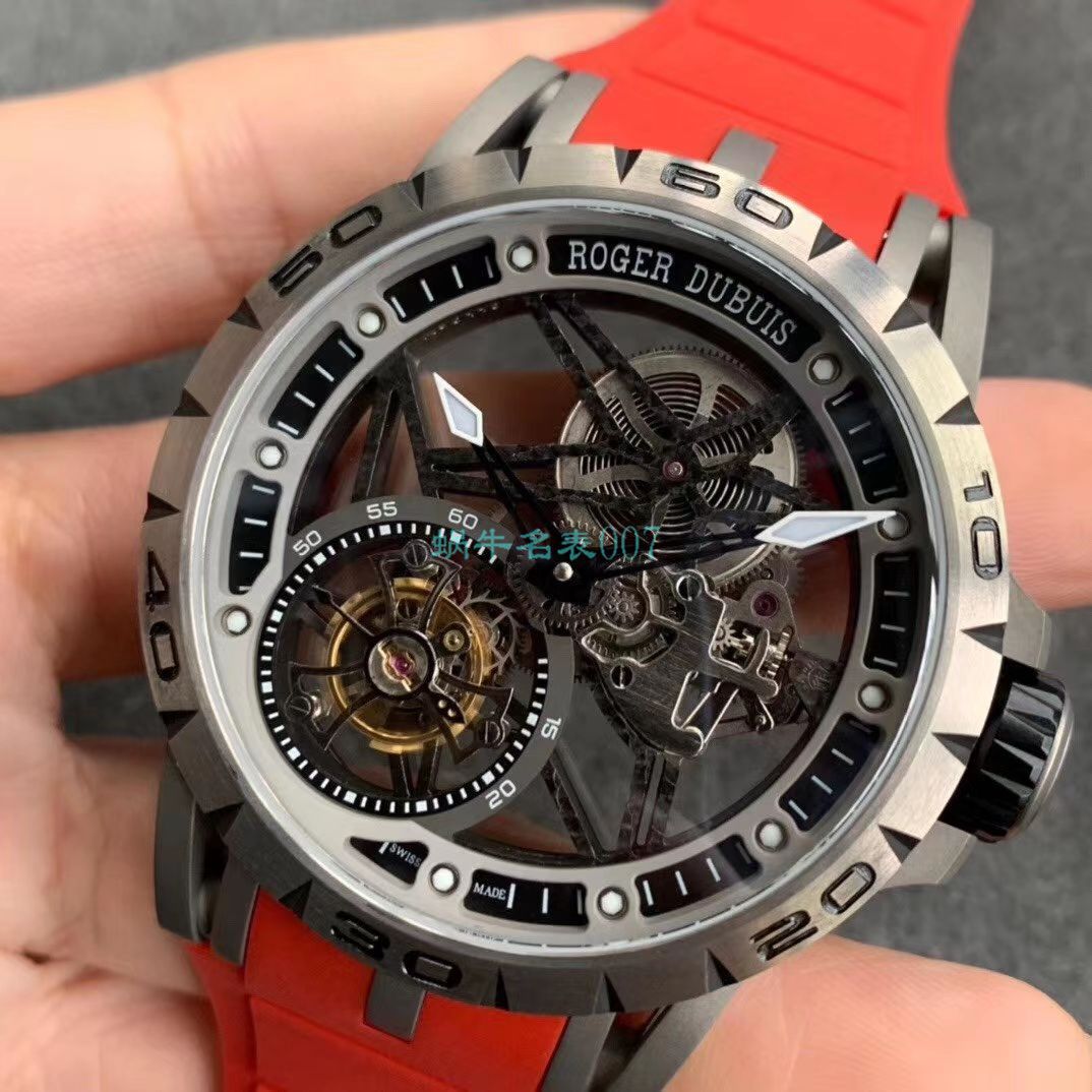 BBR厂顶级复刻高仿陀飞轮罗杰杜彼EXCALIBUR（王者系列）系列RDDBEX0479蓝面表带腕表 / LJ066