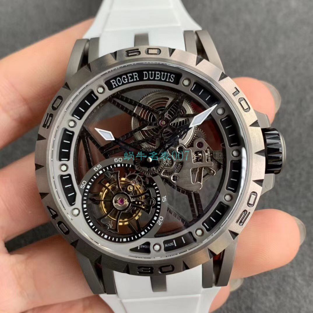 BBR厂顶级复刻高仿陀飞轮罗杰杜彼EXCALIBUR（王者系列）系列RDDBEX0479蓝面表带腕表 / LJ066