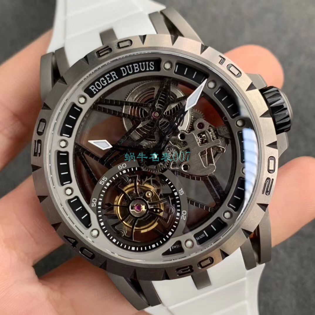 BBR厂顶级复刻高仿陀飞轮罗杰杜彼EXCALIBUR（王者系列）系列RDDBEX0479蓝面表带腕表 / LJ066