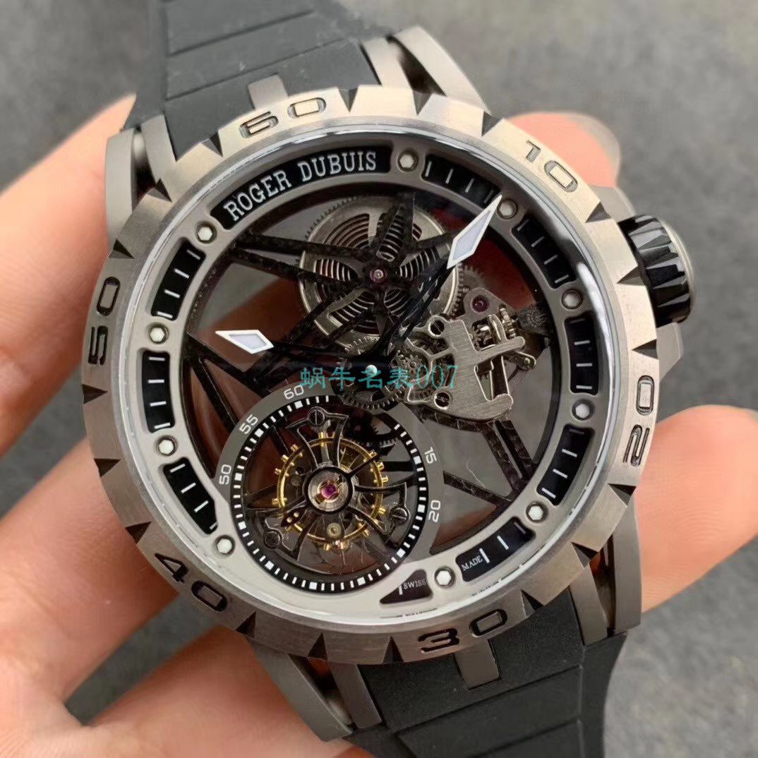 BBR厂顶级复刻高仿陀飞轮罗杰杜彼EXCALIBUR（王者系列）系列RDDBEX0479蓝面表带腕表 / LJ066