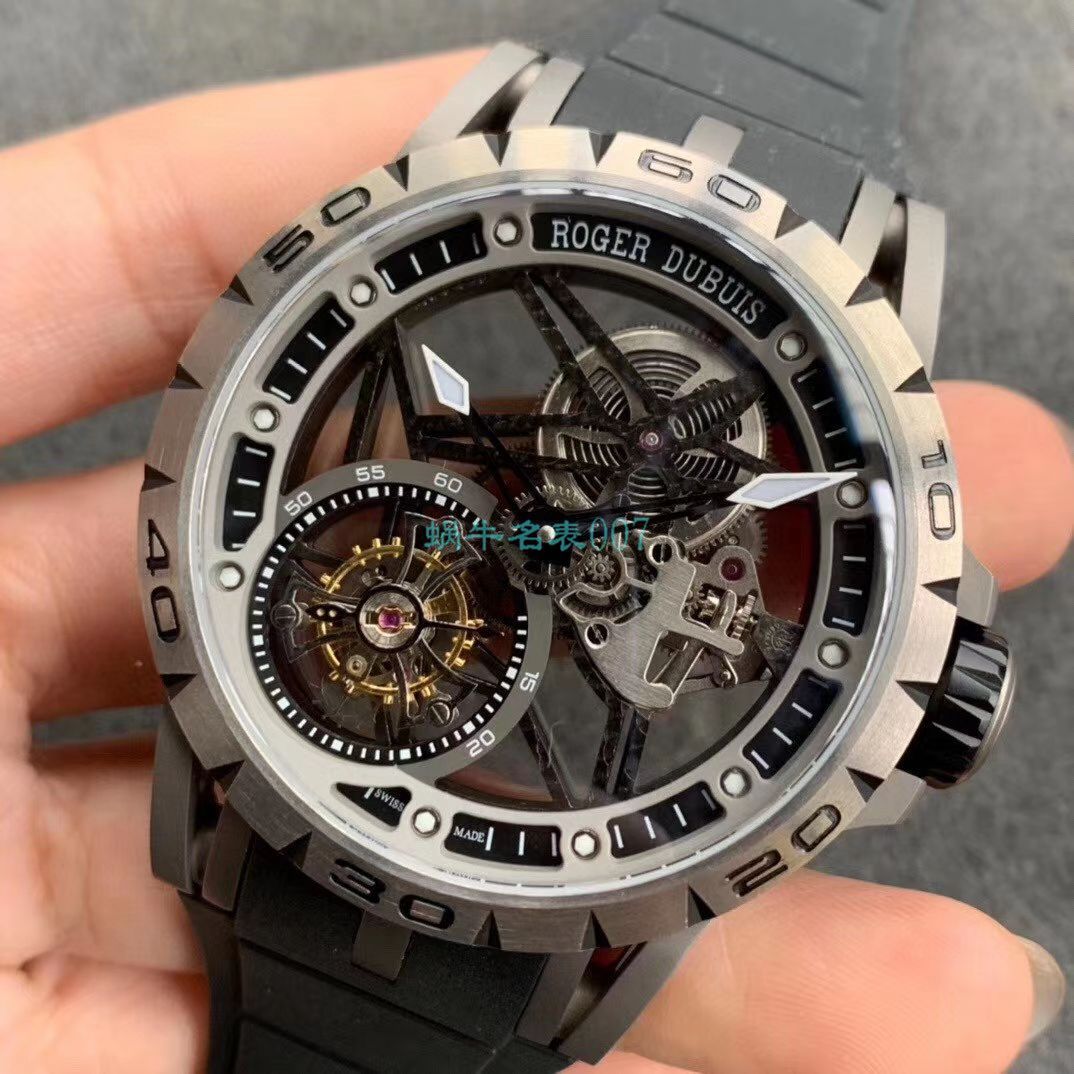 BBR厂顶级复刻高仿陀飞轮罗杰杜彼EXCALIBUR（王者系列）系列RDDBEX0479蓝面表带腕表 / LJ066