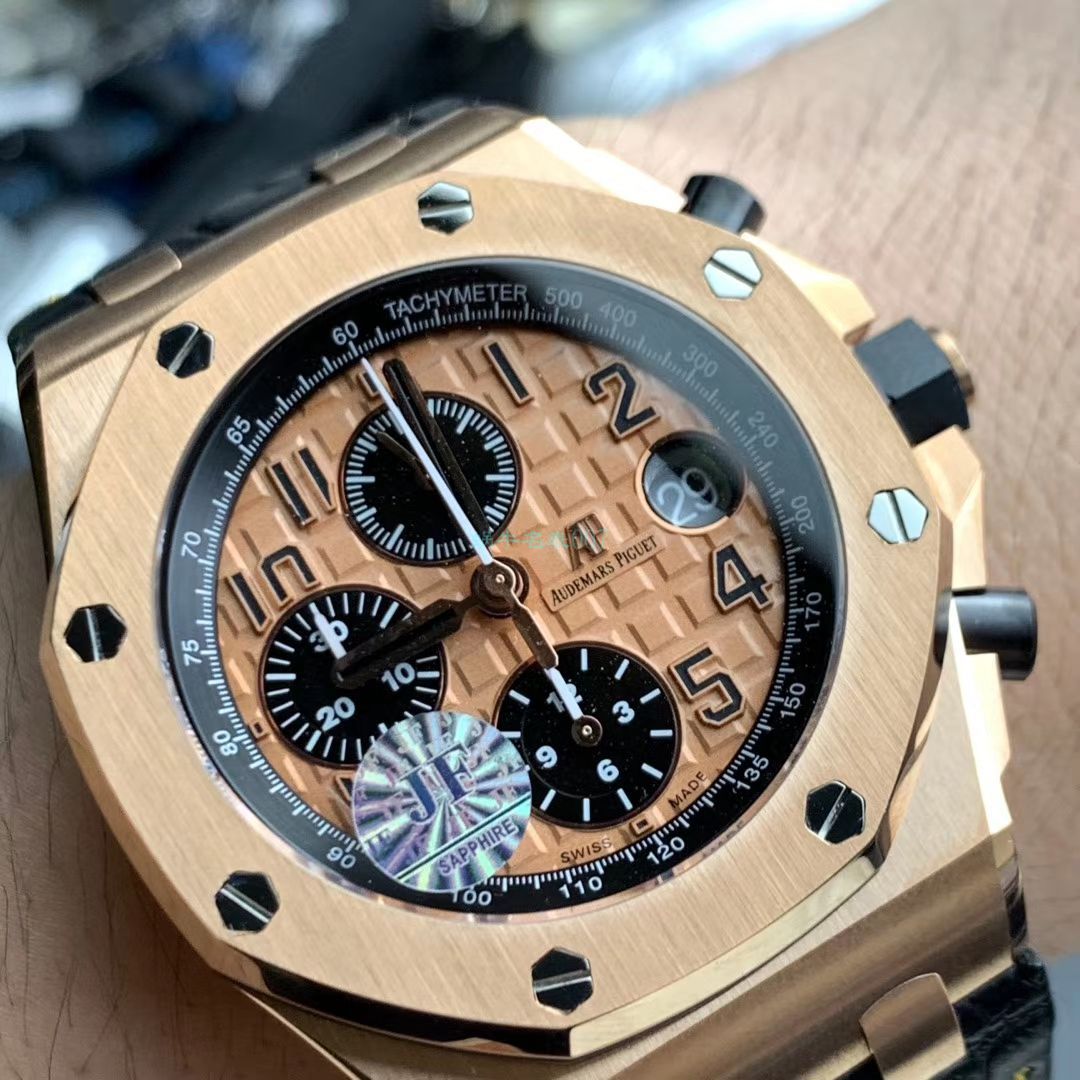 【视频评测JF厂1:1高精仿表】爱彼皇家橡树离岸型系列26470OR.OO.A002CR.01腕表 / APCF002.1