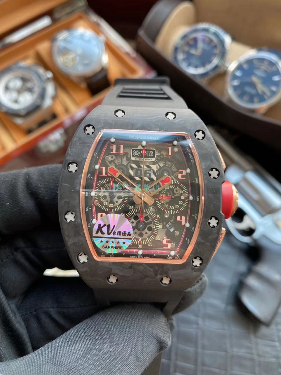 KV台湾厂V2升级版锻造碳纤维理查德米勒复刻高仿手表男士系列RM 011腕表 / KVRM011V2C