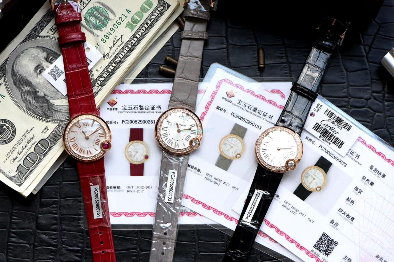 高端定制真钻女表卡地亚复刻高仿BALLON BLANC DE CARTIER系列WJBL0005腕表 / K282