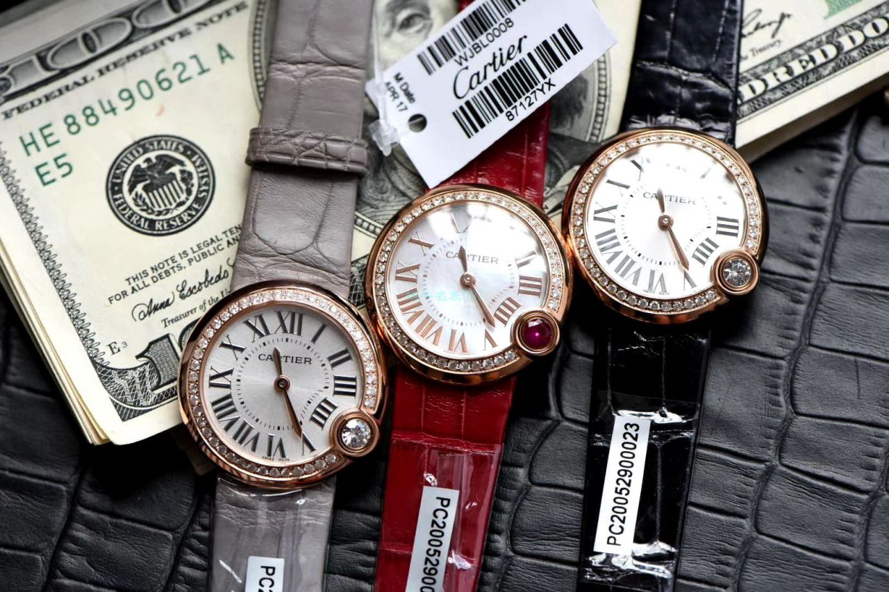 高端定制真钻女表卡地亚复刻高仿BALLON BLANC DE CARTIER系列WJBL0005腕表 / K282