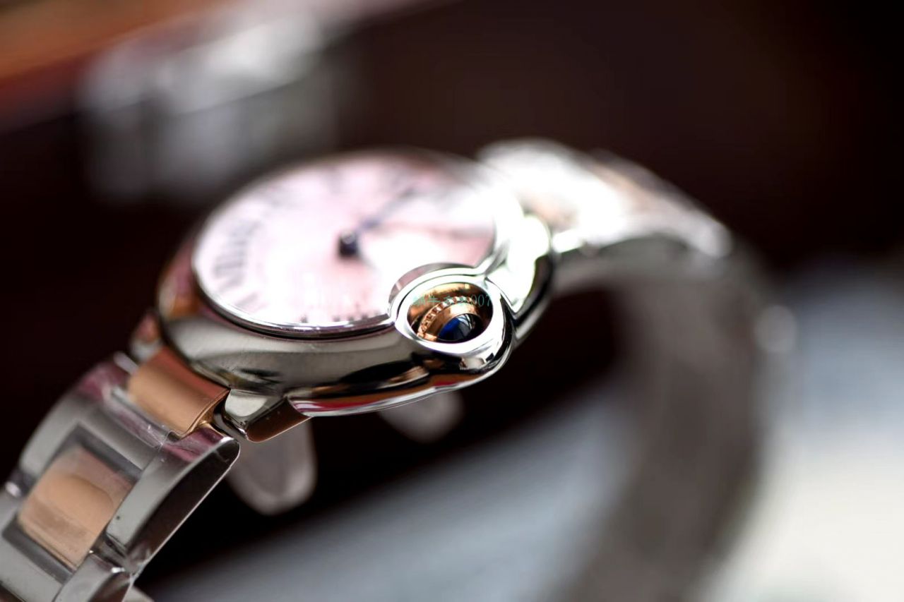 V6厂V7版本复刻高仿手表卡地亚蓝气球28毫米W2BB0009女装 / K287