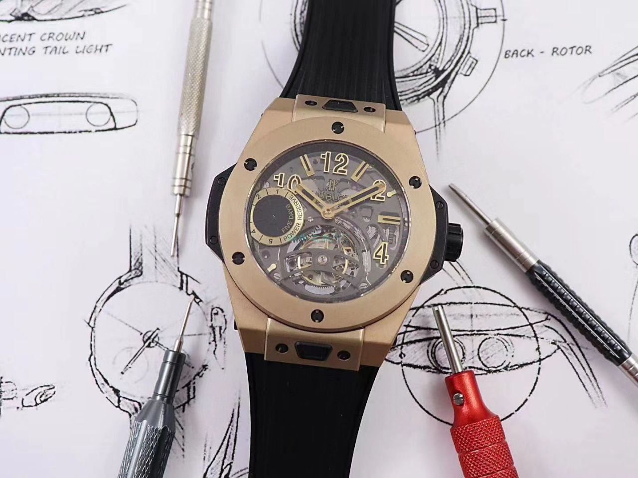 MJ厂高仿宇舶陀飞轮手表405.MX.0138.RX，405.OX.0138.LR，405.CI.0110.RX腕表 / YB097