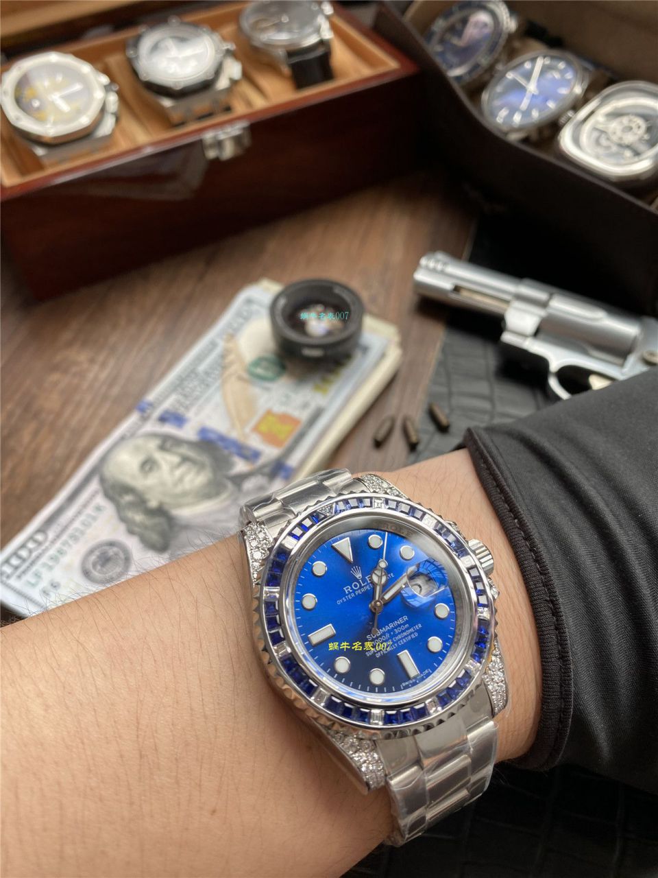 独家【定制真钻蓝水鬼罗志祥同款】劳力士顶级复刻高仿潜航者型116619LB-97209手表 / R620