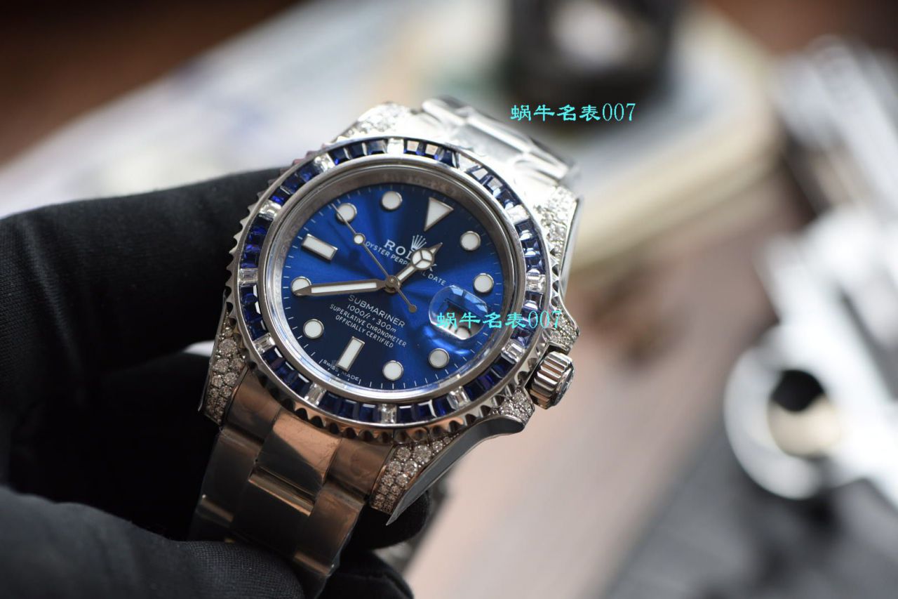 独家【定制真钻蓝水鬼罗志祥同款】劳力士顶级复刻高仿潜航者型116619LB-97209手表 / R620