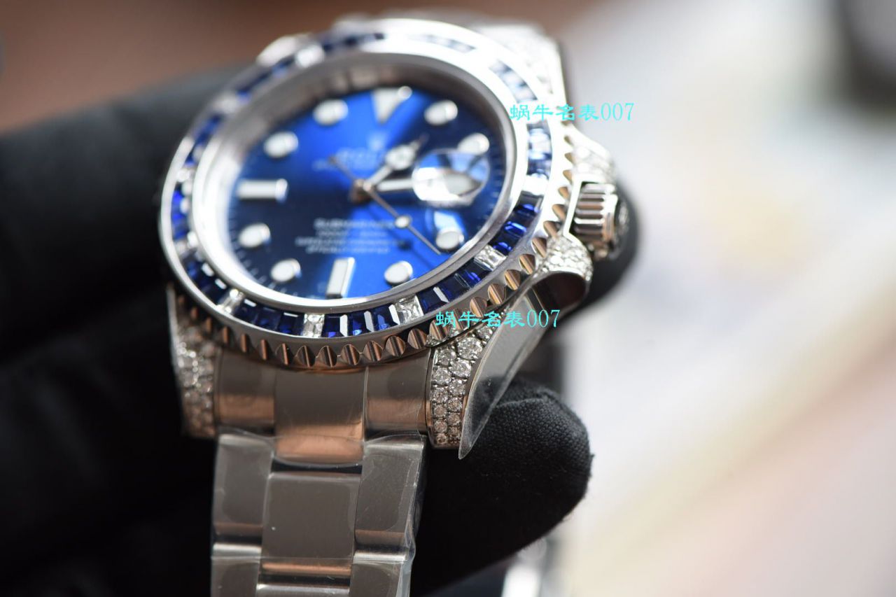 独家【定制真钻蓝水鬼罗志祥同款】劳力士顶级复刻高仿潜航者型116619LB-97209手表 / R620