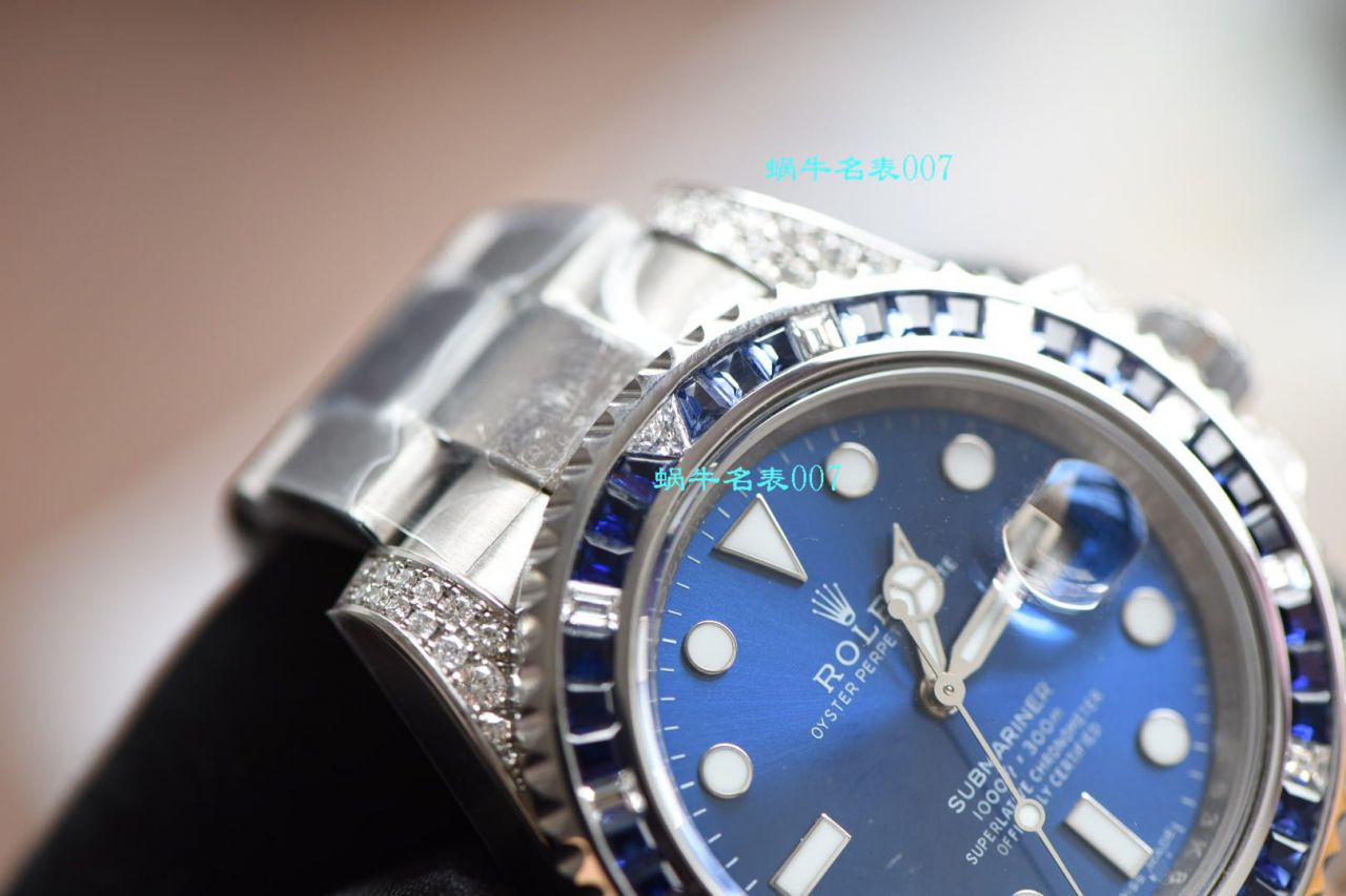独家【定制真钻蓝水鬼罗志祥同款】劳力士顶级复刻高仿潜航者型116619LB-97209手表 / R620