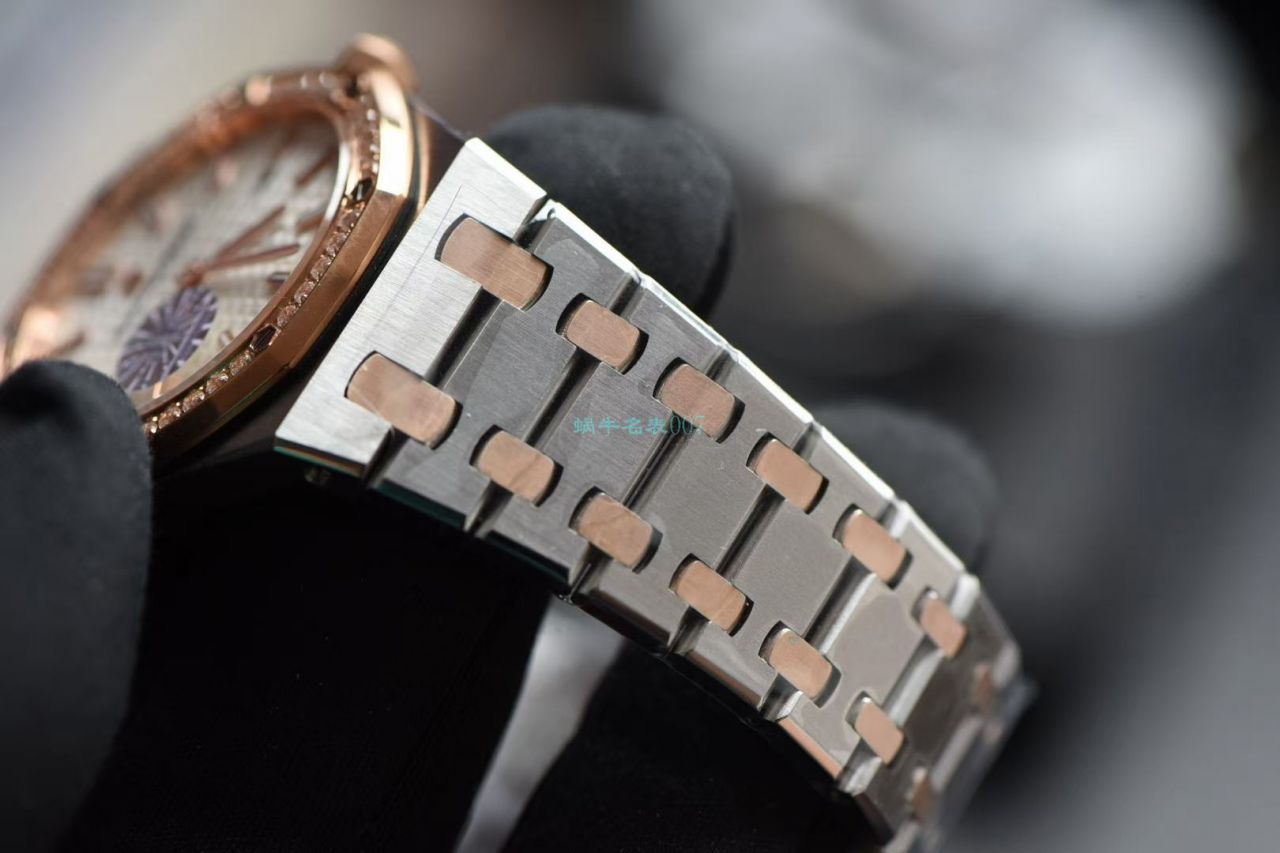 【视频评测JF厂AP复刻高仿女士手表33毫米】爱彼皇家橡树系列67651SR.ZZ.1261SR.01腕表 / AP206