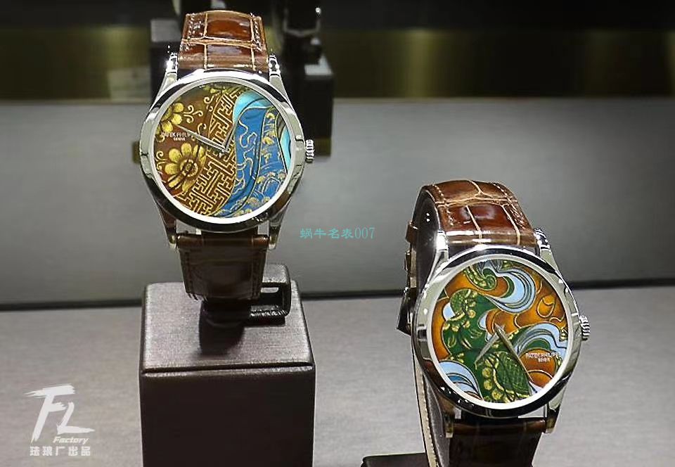 FL厂顶级复刻高仿手表百达翡丽珍稀工艺珐琅5077P-102《不丹六面织品》，5077P-103《不丹八面织品》腕表 / BD316