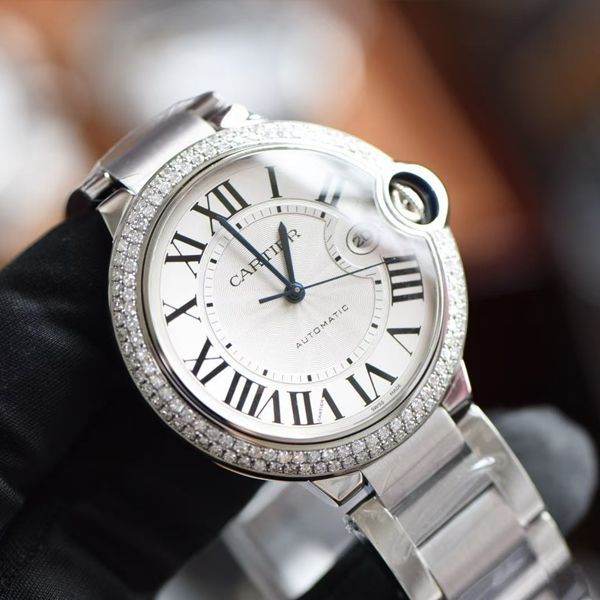 【后加工高端定制真钻】卡地亚蓝气球顶级复刻高仿WE9009Z3男士手表42毫米腕表 