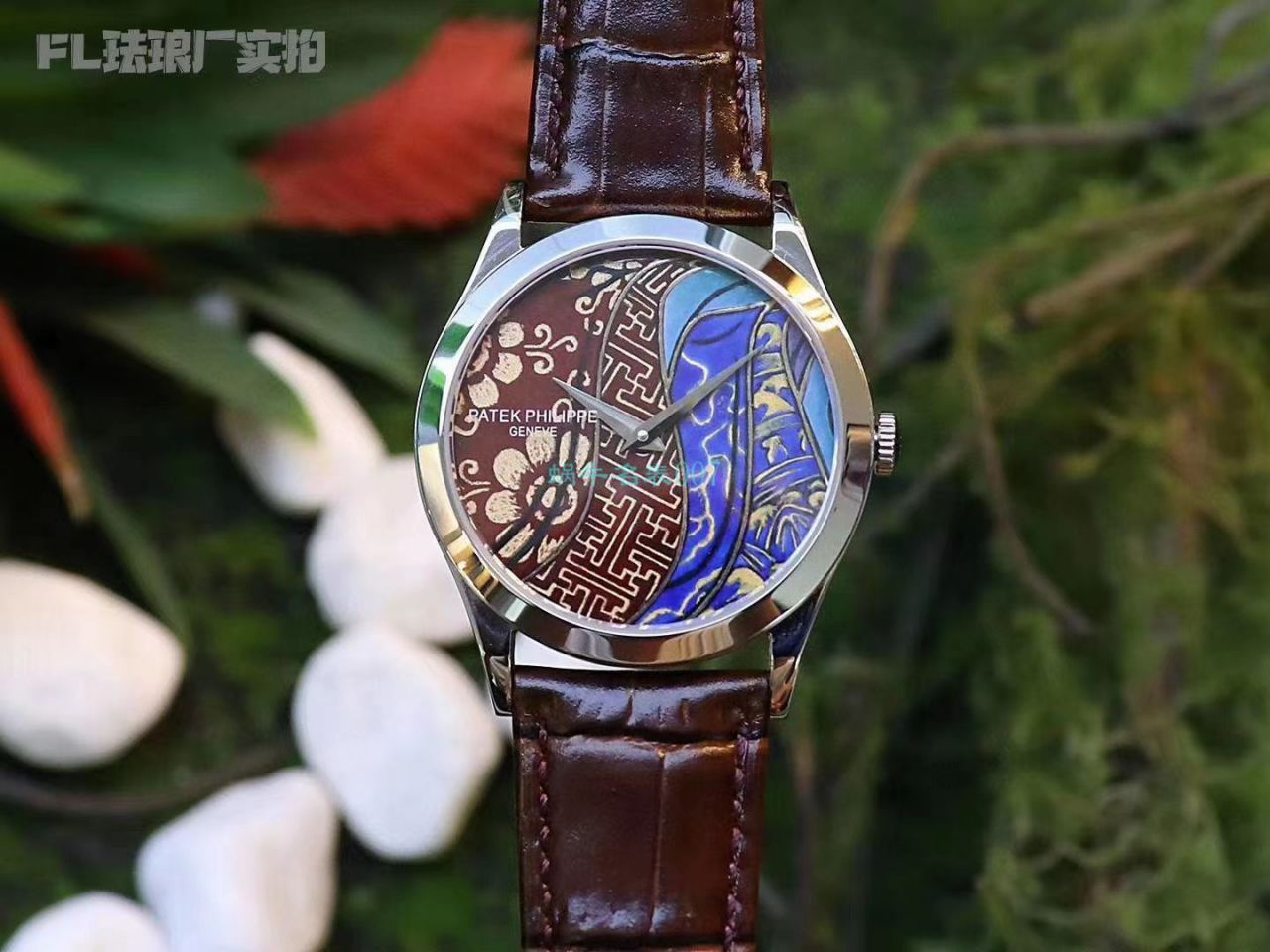 FL厂顶级复刻高仿手表百达翡丽珍稀工艺珐琅5077P-102《不丹六面织品》，5077P-103《不丹八面织品》腕表 / BD316