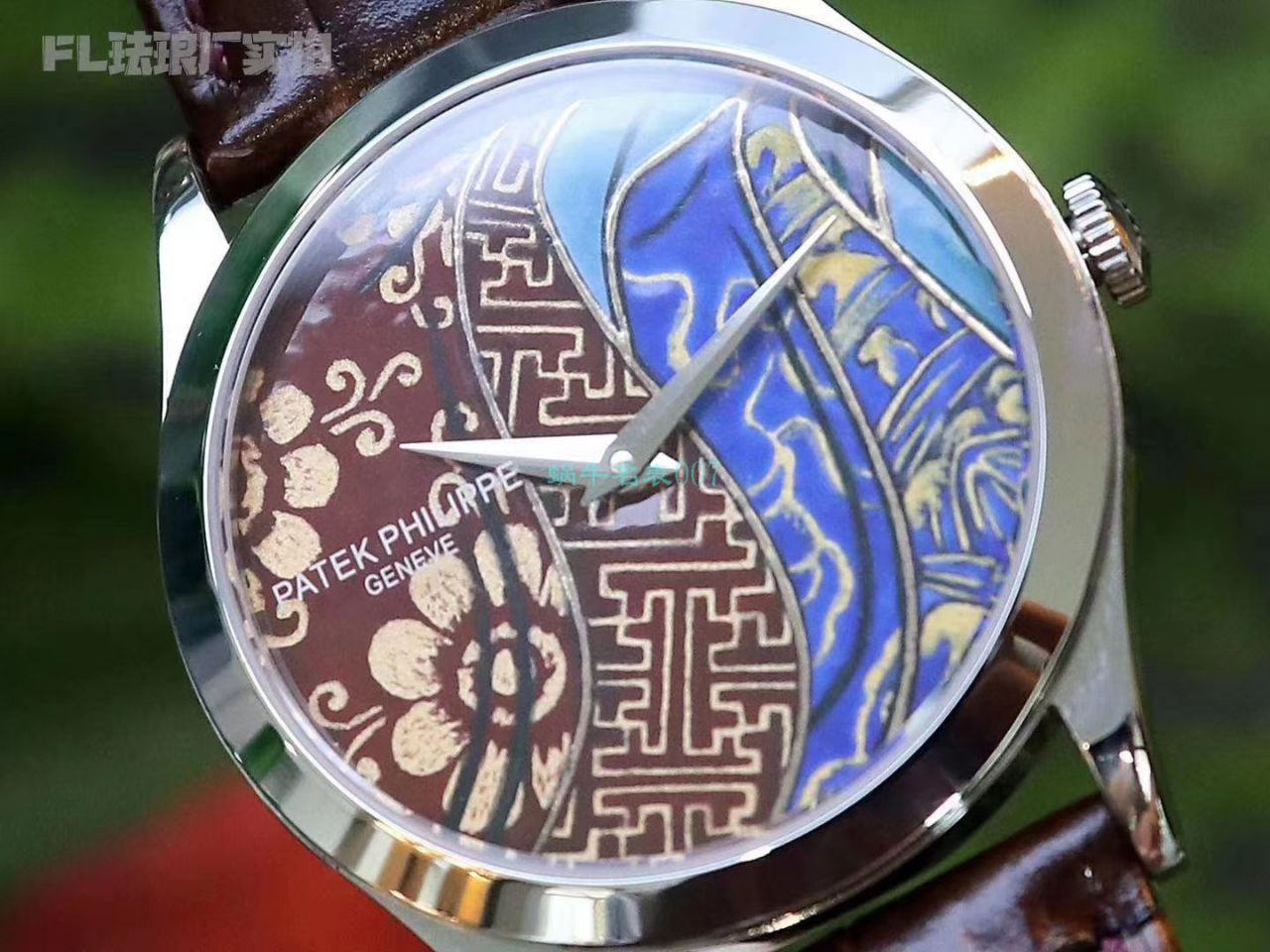 FL厂顶级复刻高仿手表百达翡丽珍稀工艺珐琅5077P-102《不丹六面织品》，5077P-103《不丹八面织品》腕表 / BD316