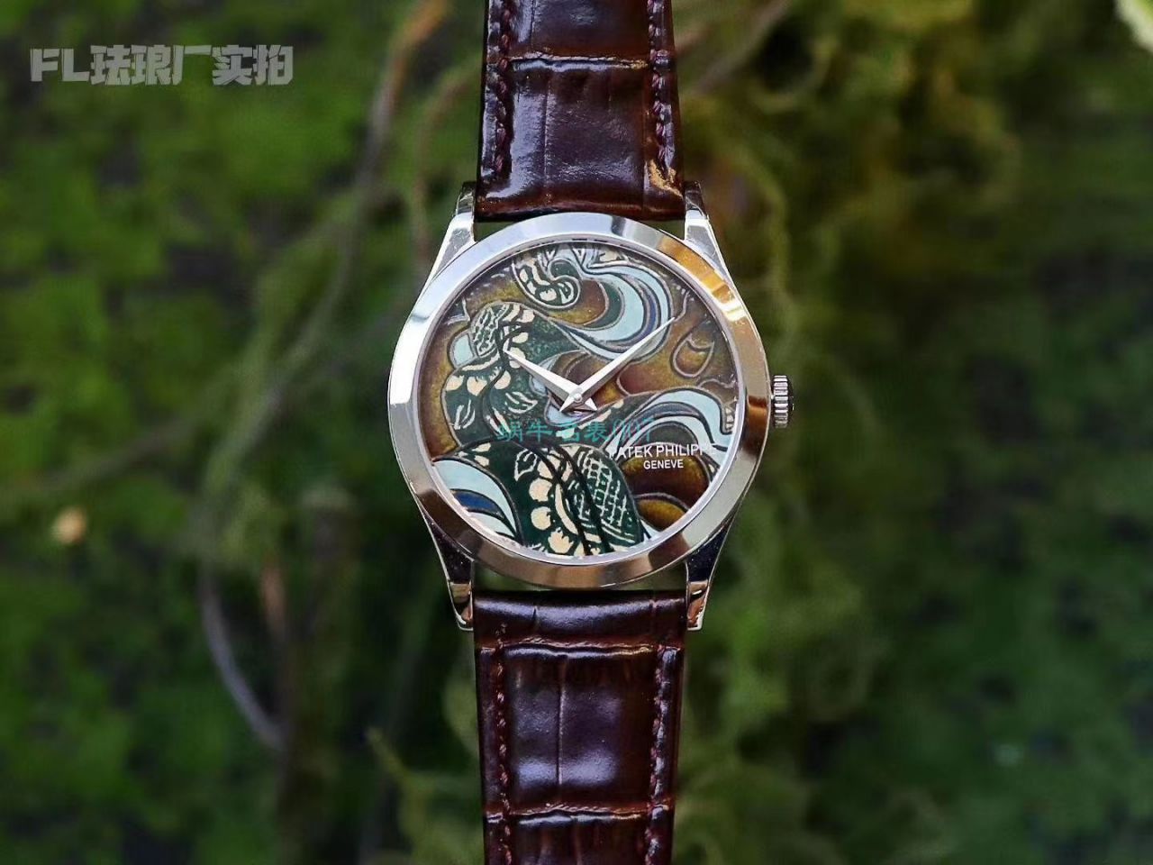FL厂顶级复刻高仿手表百达翡丽珍稀工艺珐琅5077P-102《不丹六面织品》，5077P-103《不丹八面织品》腕表 / BD316