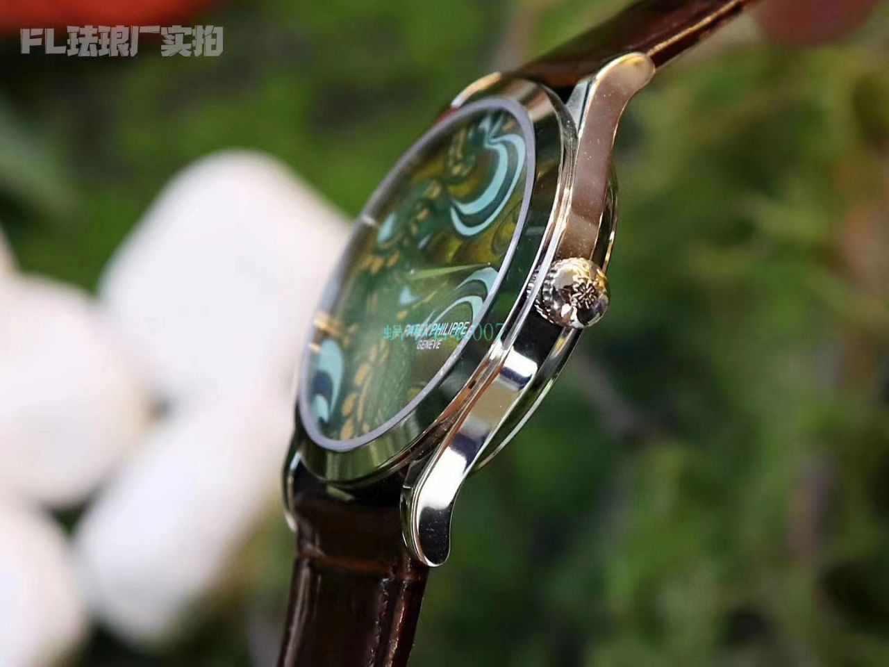 FL厂顶级复刻高仿手表百达翡丽珍稀工艺珐琅5077P-102《不丹六面织品》，5077P-103《不丹八面织品》腕表 / BD316