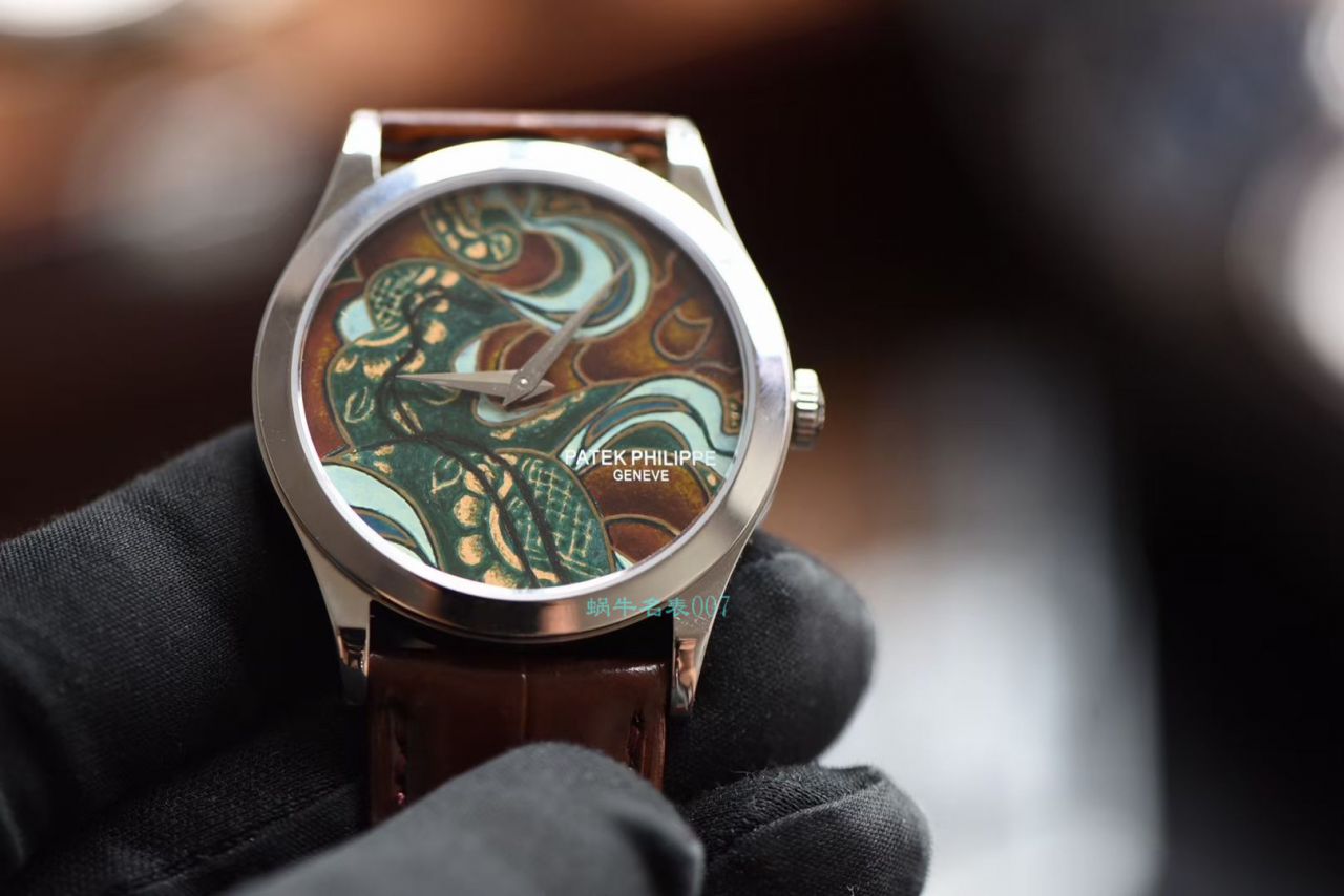 FL厂顶级复刻高仿手表百达翡丽珍稀工艺珐琅5077P-102《不丹六面织品》，5077P-103《不丹八面织品》腕表 / BD316