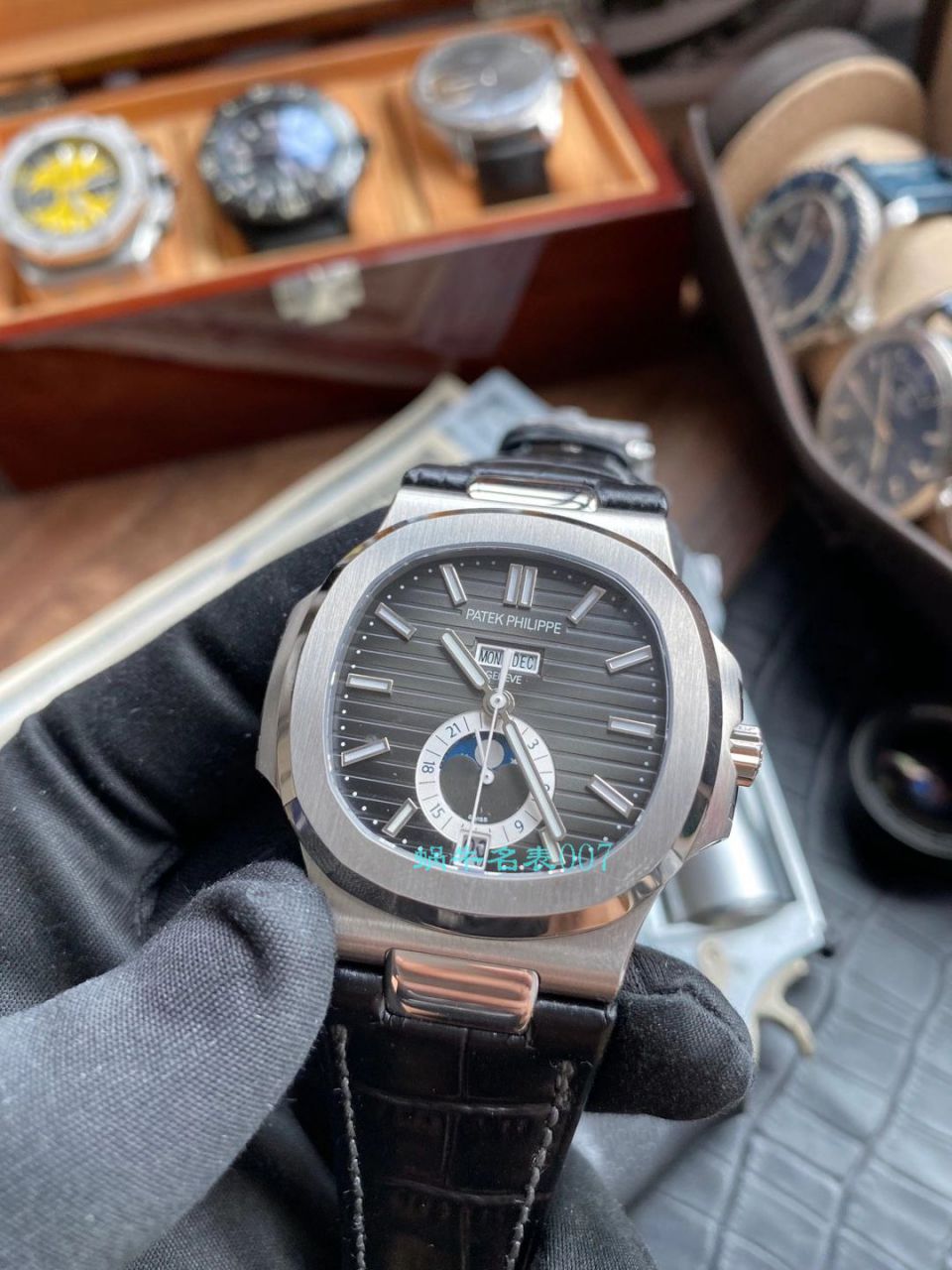 GR厂百达翡丽鹦鹉螺1比1精仿手表V2版本5726A-001真月相 / BD325