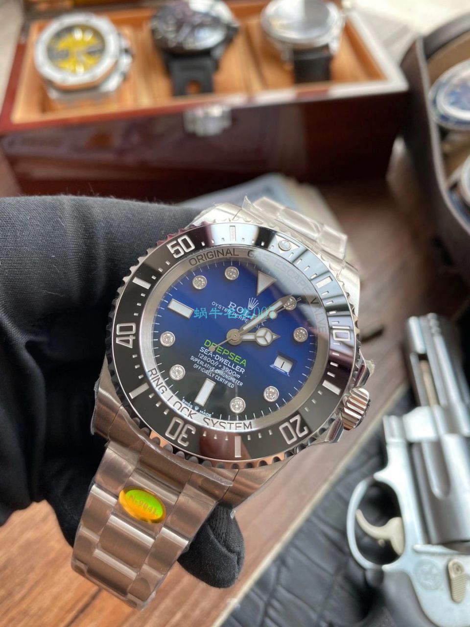 【真钻定制】劳力士渐变蓝鬼王手表m126660-0002订制8颗VS八心八箭真钻刻度顶级复刻高仿 / R658