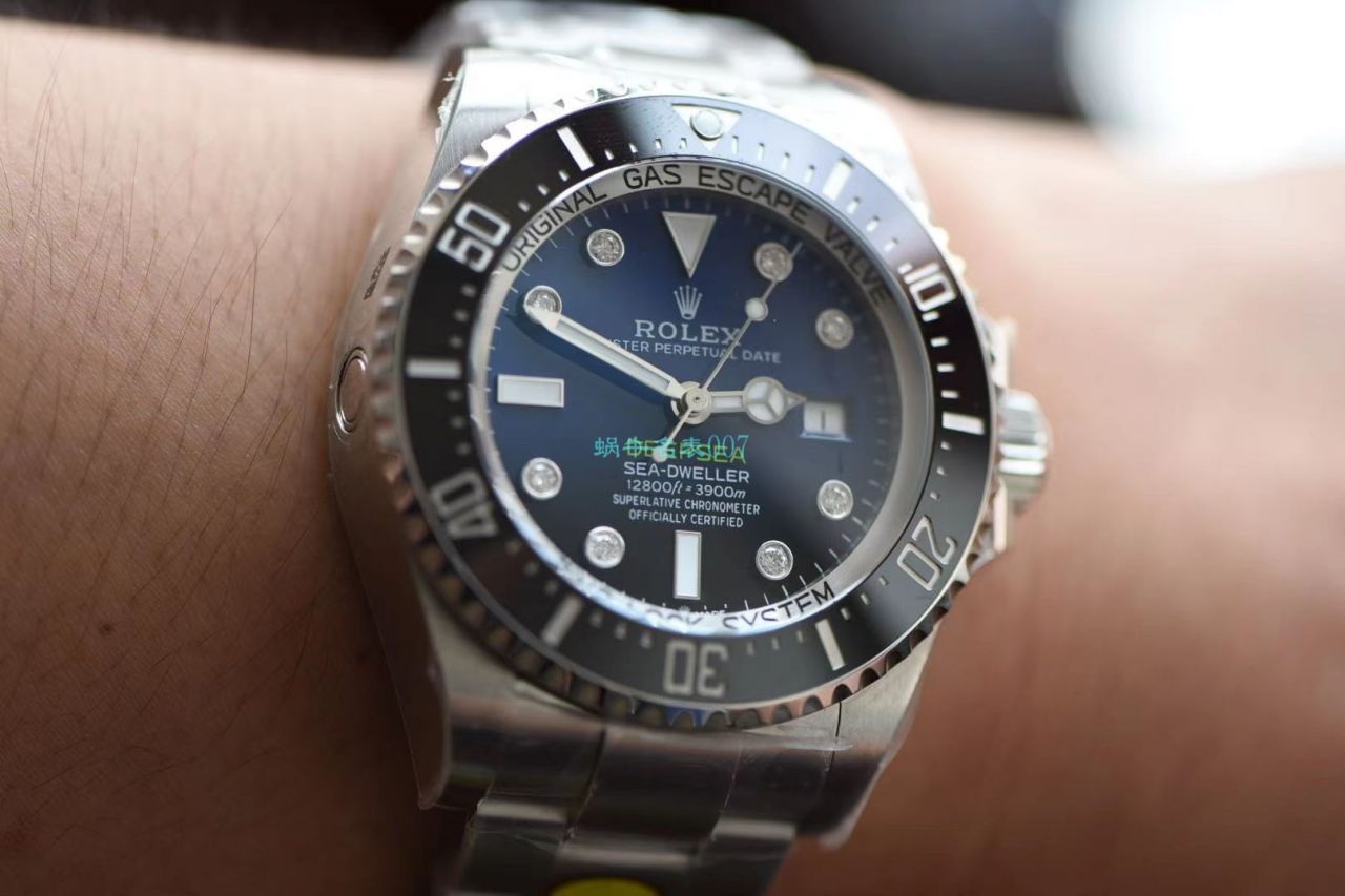 【真钻定制】劳力士渐变蓝鬼王手表m126660-0002订制8颗VS八心八箭真钻刻度顶级复刻高仿 / R658