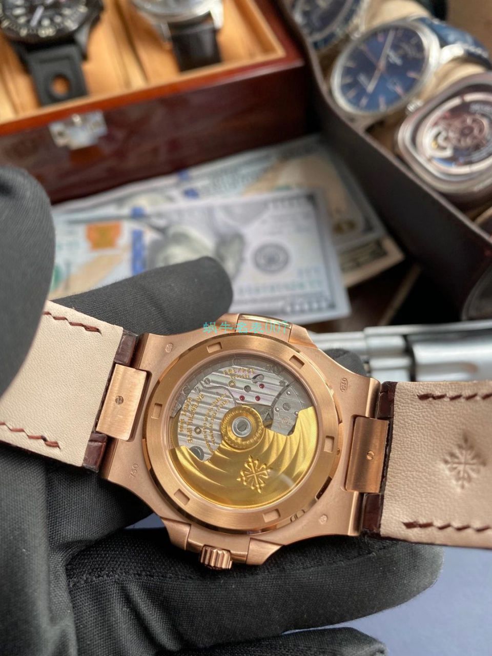 PPF厂V4鹦鹉螺顶级复刻高仿PP百达翡丽5711R 玫瑰金腕表 / BD300