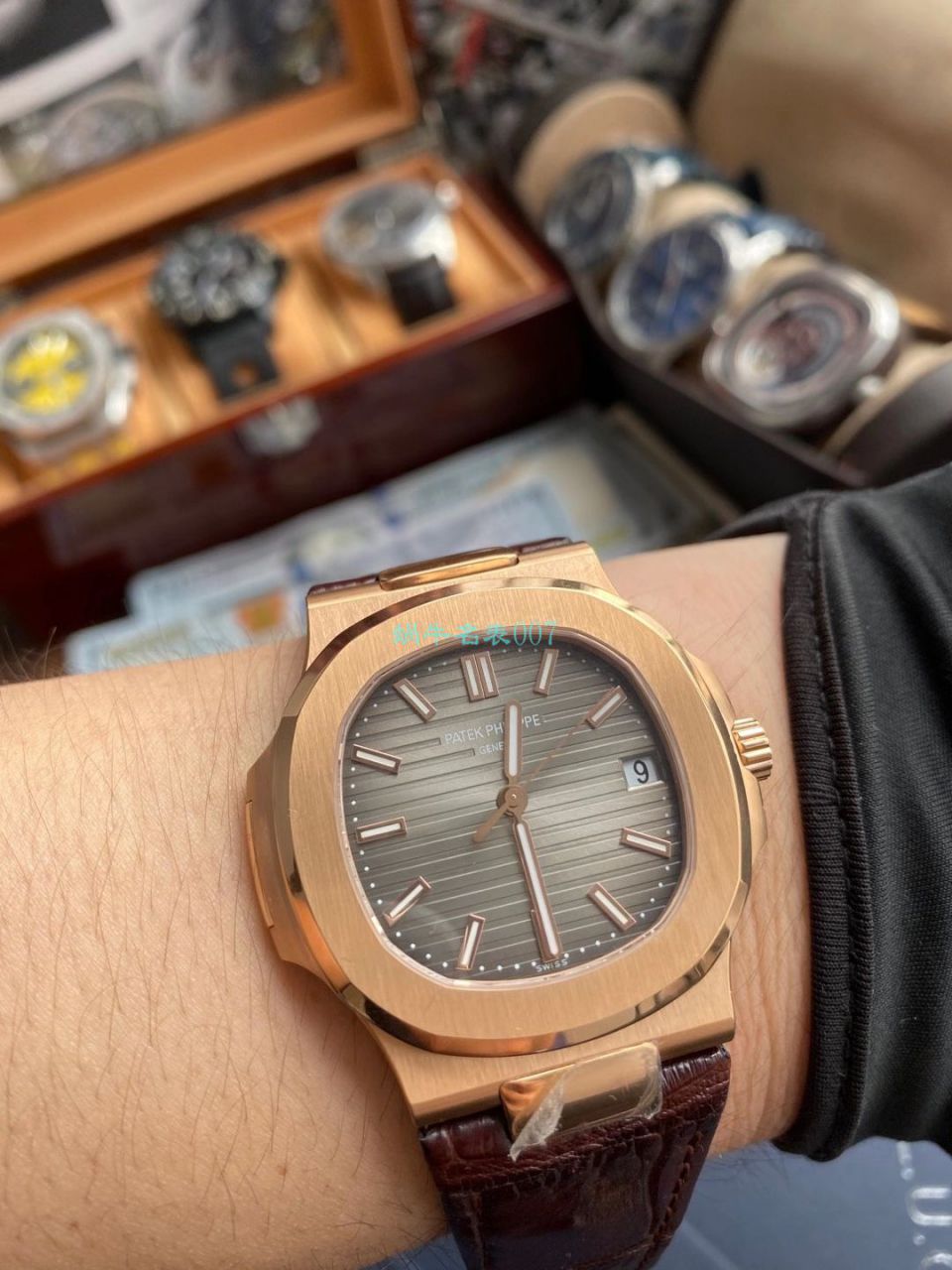 PPF厂百达翡丽鹦鹉螺V4版超A高仿手表5711R 玫瑰金腕表 / BD336