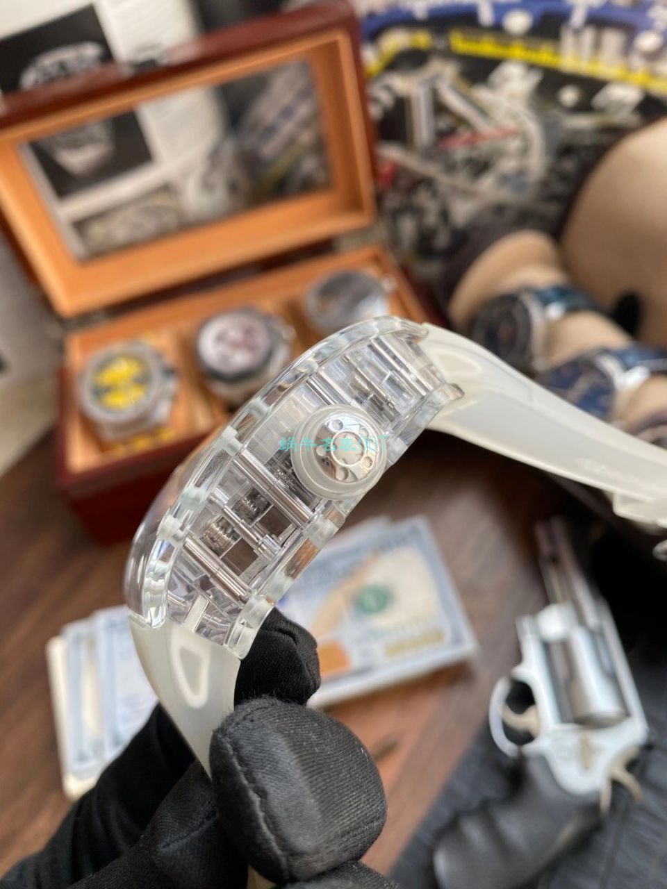 【视频评测】EUR 厂理查德米勒陀飞轮RM056，RM 56-02雪琉璃全透明1比1高仿手表 / RM 56-02EUR