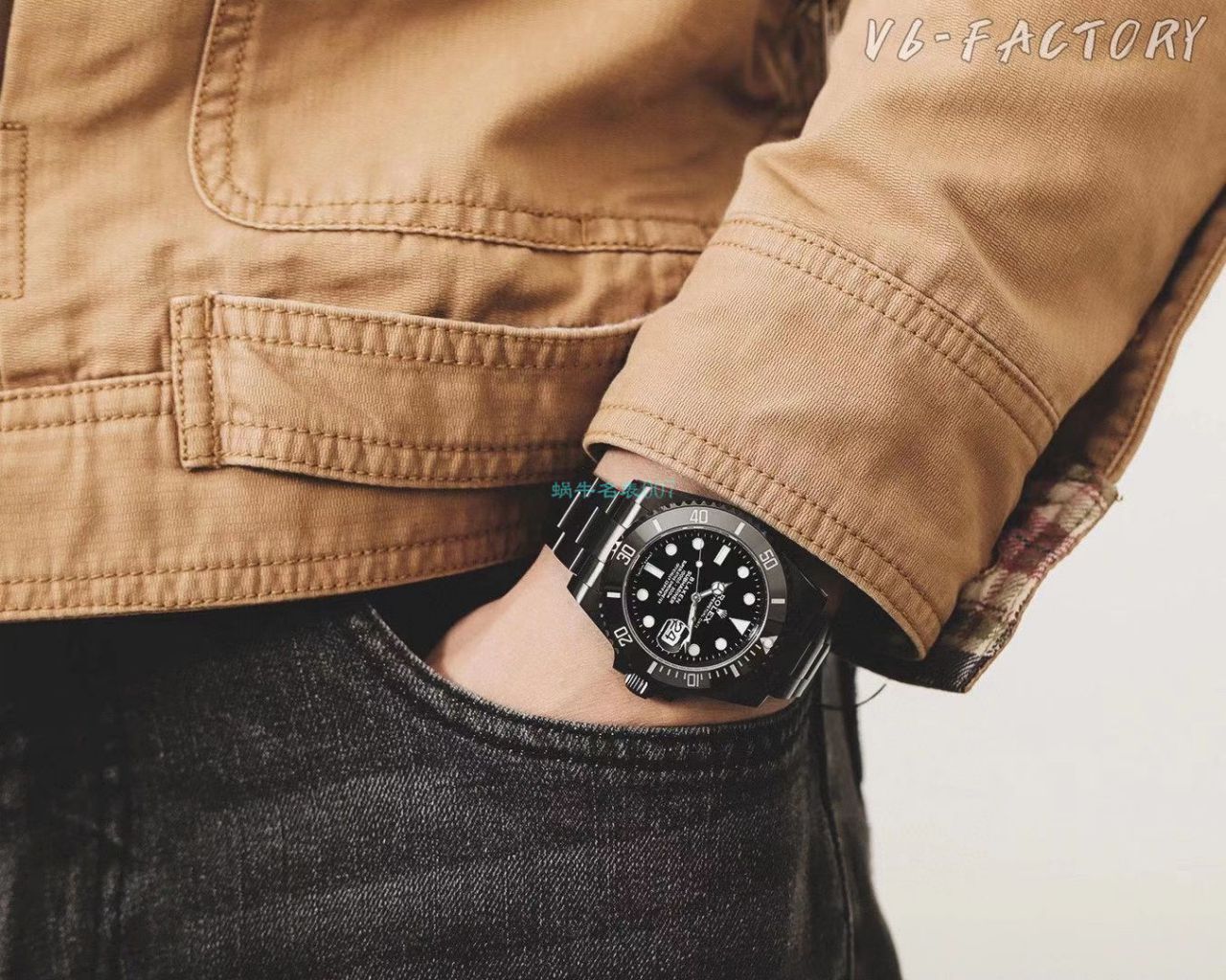 V6厂魔改装劳力士黑水鬼暗夜黑特别版复刻高仿BLAKEN 116610LN SUBMARINER DATE手表 / R672