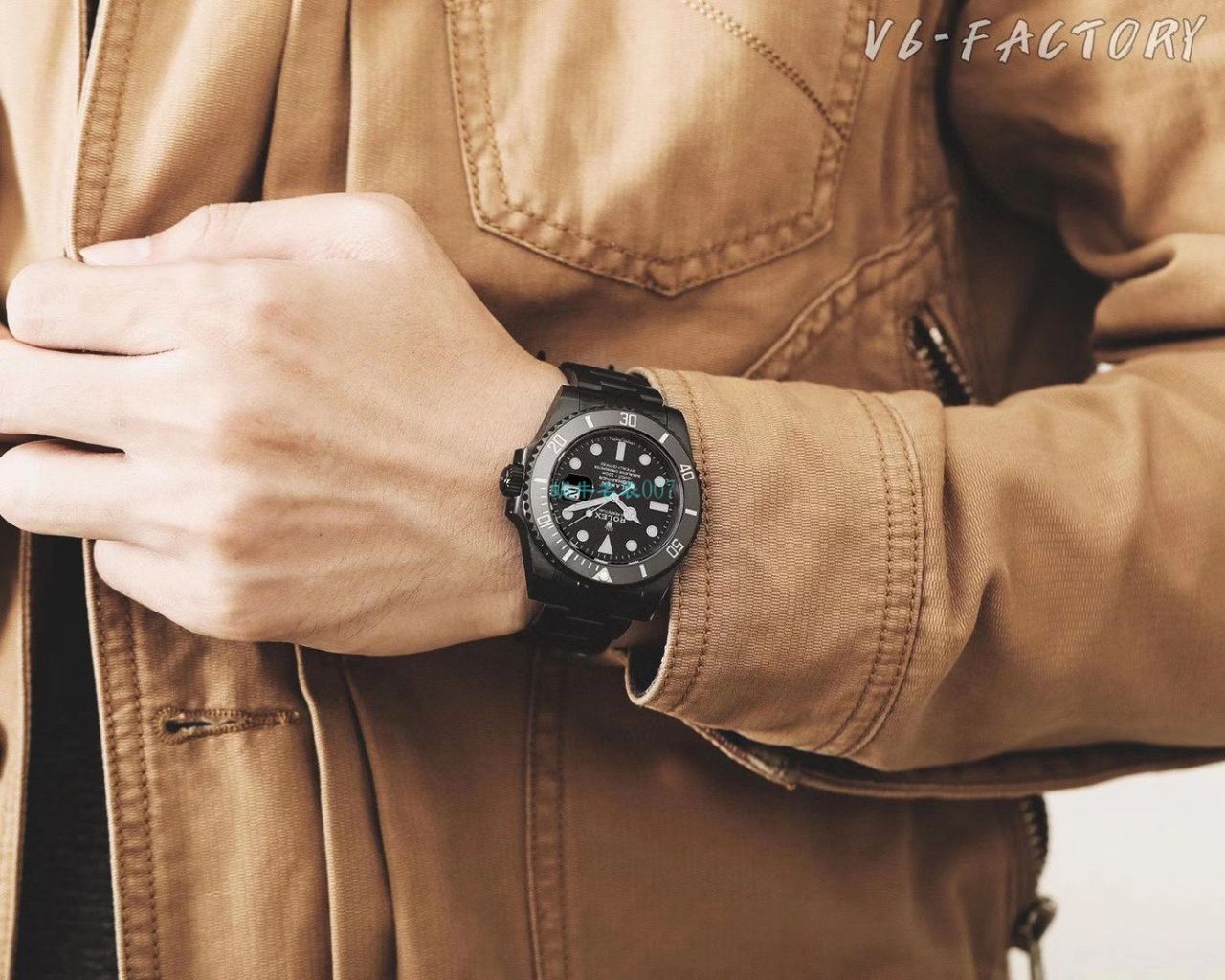 V6厂魔改装劳力士黑水鬼暗夜黑特别版复刻高仿BLAKEN 116610LN SUBMARINER DATE手表 / R672