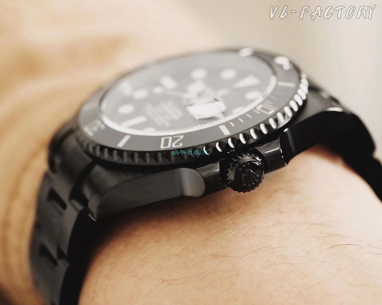 V6厂魔改装劳力士黑水鬼暗夜黑特别版复刻高仿BLAKEN 116610LN SUBMARINER DATE手表 / R672