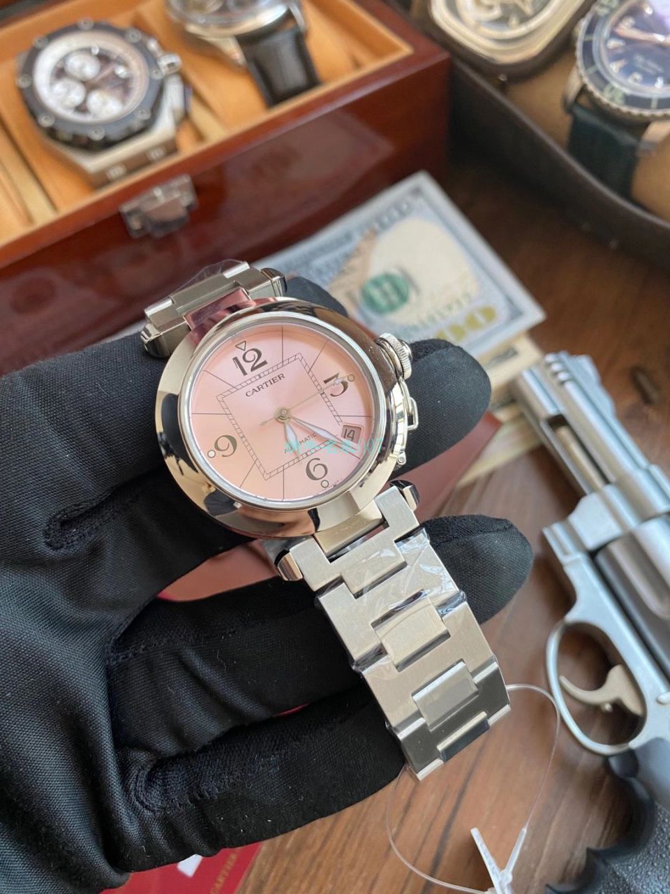 【高品质的复刻高仿手表】V9厂卡地亚帕莎女表W31074M7，W31075M7，WSPA0013腕表 / K319