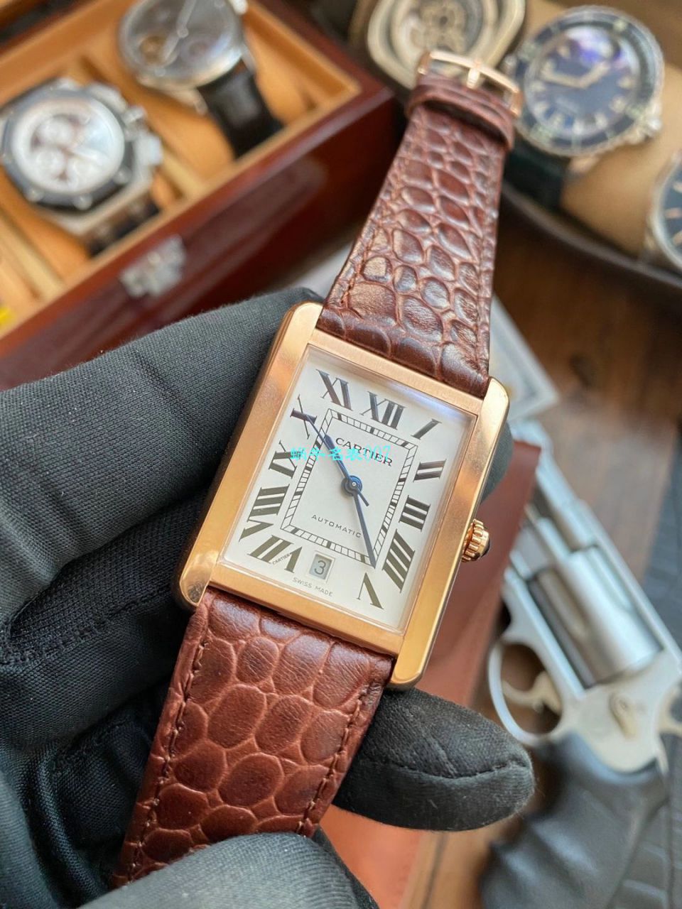 V9厂卡地亚坦克系列顶级高精仿手表W5200028（超大号）腕表 / K315