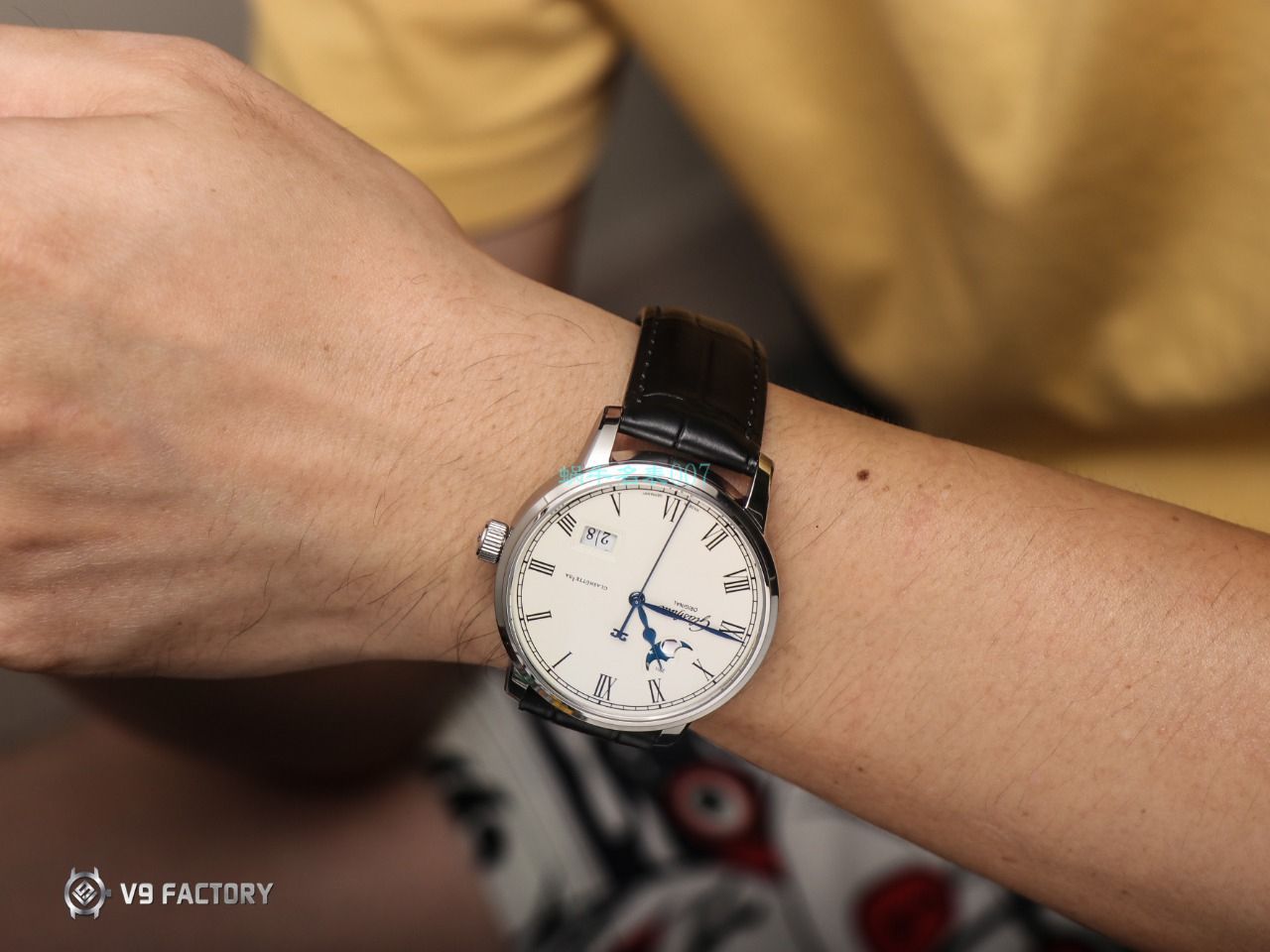 【视频最大的高仿手表网站】V9厂格拉苏蒂原创议员月相100-04-05-12-30腕表 / GLA069