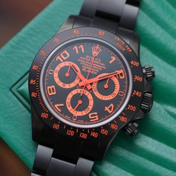 【IPK厂劳力士迪通拿】Blaken改装磨砂碳化黑腕表以N厂超级4130迪通拿为基础