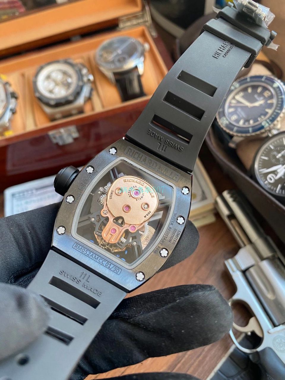 JB理查德米勒RM52-01顶级复刻高仿真陀飞轮RICHARD MILLE骷髅头腕表 / JBRM52-01