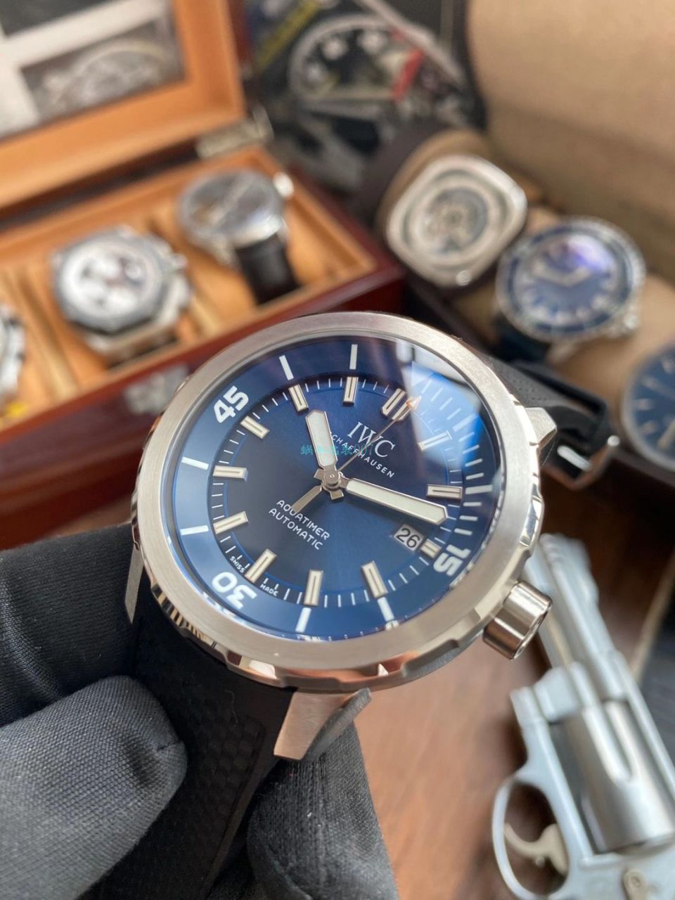 【视频评测V6厂蓝面字面完美升级】万国海洋时计1比1顶级复刻高仿手表IW329005腕表 / WG606