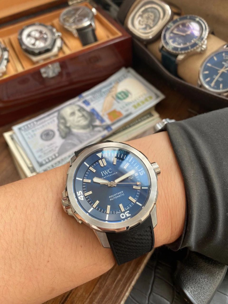 【视频评测V6厂蓝面字面完美升级】万国海洋时计1比1顶级复刻高仿手表IW329005腕表 / WG606