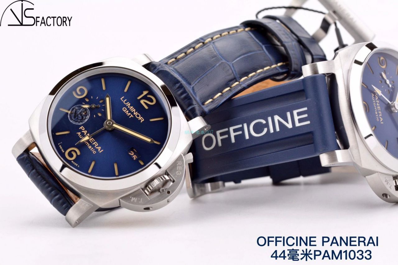 VS厂沛纳海1比1顶级复刻高仿手表GMT两地时PAM01033腕表 / VSPAM01033