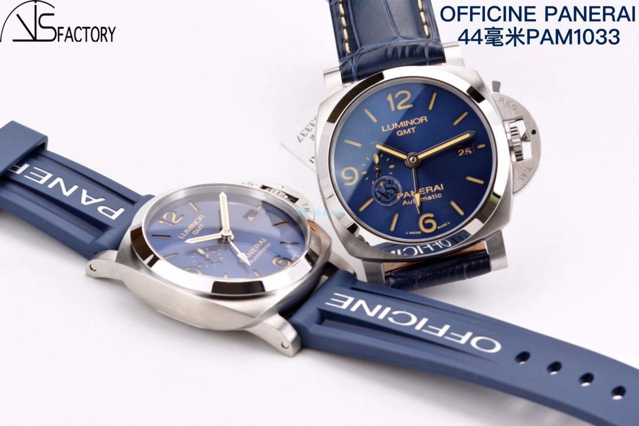 VS厂沛纳海1比1顶级复刻高仿手表GMT两地时PAM01033腕表 / VSPAM01033