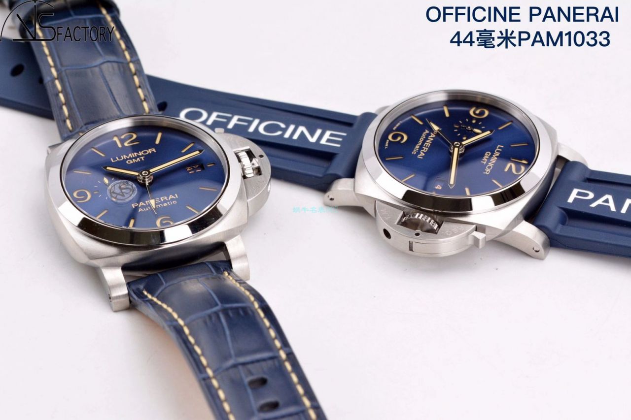 VS厂沛纳海1比1顶级复刻高仿手表GMT两地时PAM01033腕表 / VSPAM01033