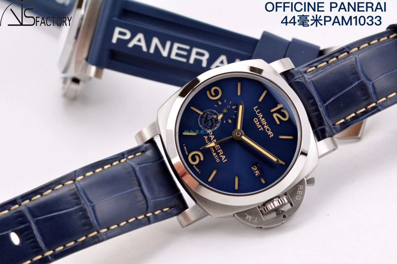 VS厂沛纳海1比1顶级复刻高仿手表GMT两地时PAM01033腕表 / VSPAM01033