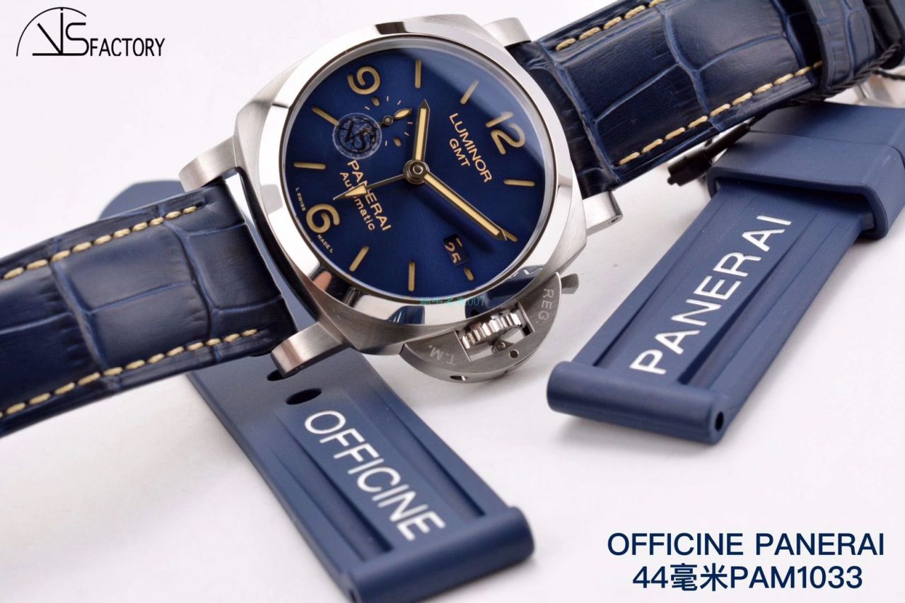 VS厂沛纳海1比1顶级复刻高仿手表GMT两地时PAM01033腕表 / VSPAM01033