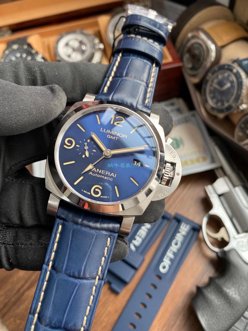 VS厂沛纳海1比1顶级复刻高仿手表GMT两地时PAM01033腕表 / VSPAM01033