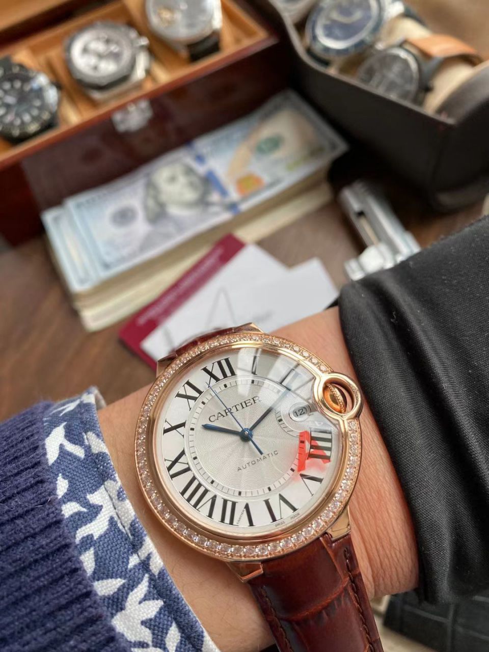 V6厂卡地亚蓝气球男装42毫米WJBB0035超A高仿手表 / K327