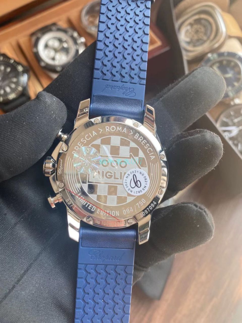 V7厂萧邦MILLE MIGLIA GTS AZZURRO 顶级复刻高仿168571-3007蓝面古董赛车主题腕表 / XB080