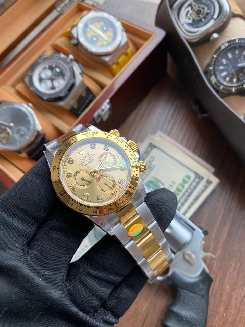 N厂劳力士超级4130间金迪通拿钻面1比1高精仿手表m116503-0008腕表 / R731